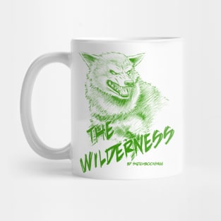 Wolf, The Wilderness- Green Design Mug